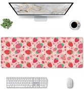 Strawberry Mouse Pad XL Large Mousepad Non Slip Rubber Base Desk Mat for Laptop Computer Gaming 3...