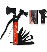 Rose Kuli 18 in 1 Multitool Camping Axe Hatchet Gift for Men Women - Hammer Saw Screwdrivers Pliers