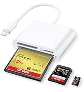 Sanjyut SD CF Card Reader for iPhone iPad 3 in 1 Lightning to SD CF TF Memory Card Reader Adapter...