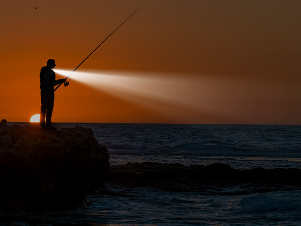 Fishing at night with EastPin neck light for handsfree illumination cool gadget gift for men women