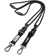 LIUGX 2 Pack Lanyards for ID Badges, Heavy Duty Breakaway Lanyard with Quick Release Detachable B...