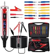 AWBLIN Power Circuit Probe Tester Kit, LCD Digital Automotive Test Light with Voltmeter, 18PCS Mu...