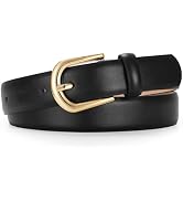 JASGOOD Leather Belt Women Belts for Jean Pants with Gold Buckle Fashion Ladies Waist Belt