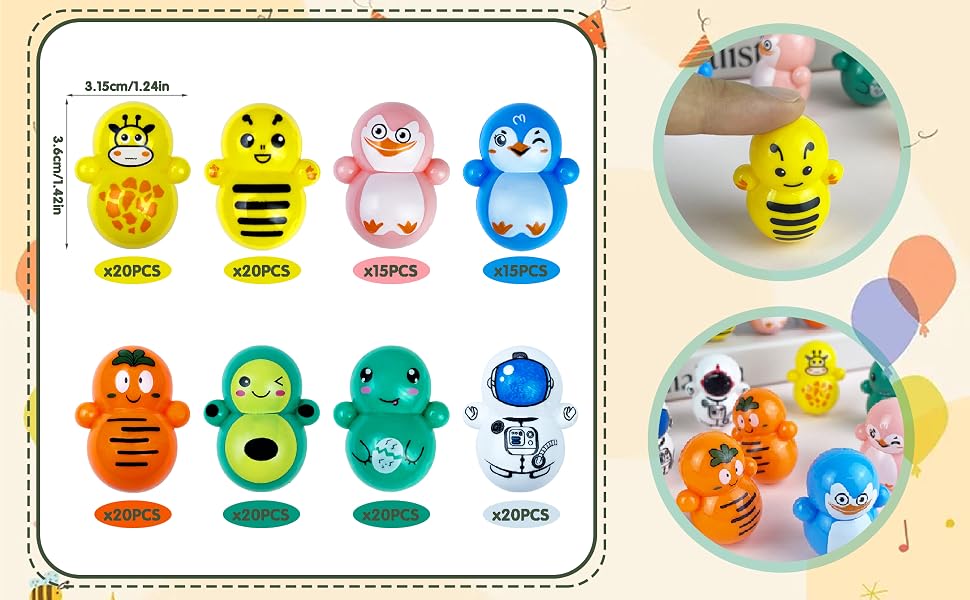 150 PCS Mini Tumbler Toys