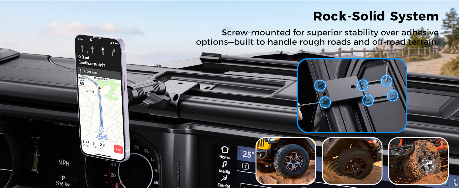 Phone Mount for Jeep Wrangler JL JLU and Gladiator JT