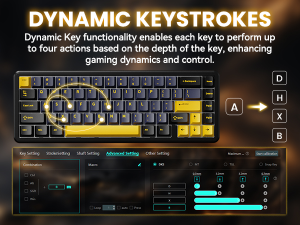 ATTACK SHARK X65 HE RT Mechanical Gaming Keyboard with Dynamic Keystrokes for Esport Gamers