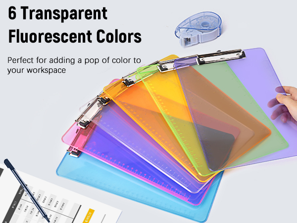 6 Transparent Fluorescent Colors