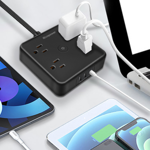 5 AC Widely Outlet and 3 USB Port and 1 Type C Port