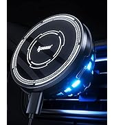 Magnetic Wireless Car Charger, [Ice Cooling Charging] IPOW Compatible for MagSafe Car Mount Charg...
