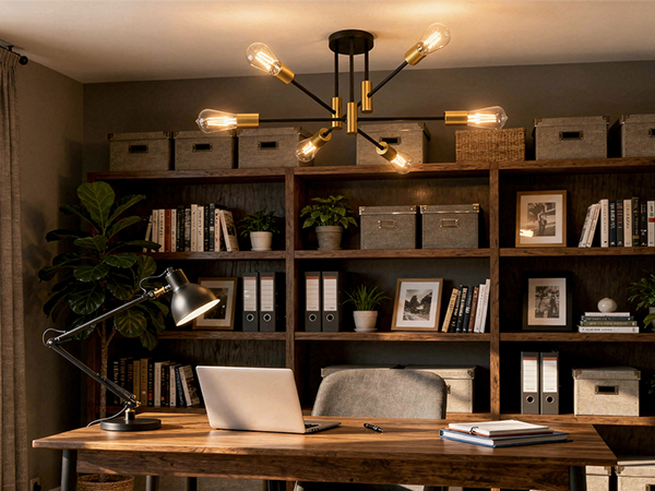 Phaosio Modern Sputnik Chandelier Ceiling Light Fixtures