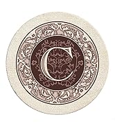 Thirstystone Monogram Letter C Absorbent Sandstone Coaster 4-Pack Made in The USA Decorative, Abs...