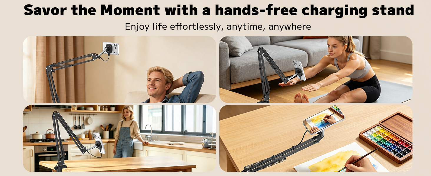 savor the moment with a hans-free charging stand