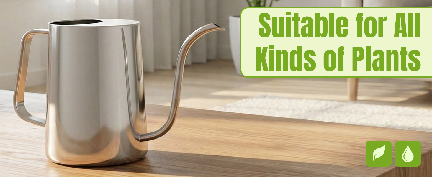 34oz/1000ml Watering Can Indoor Plants with Long Spout, Plant Watering Can for Ergonomic Handle