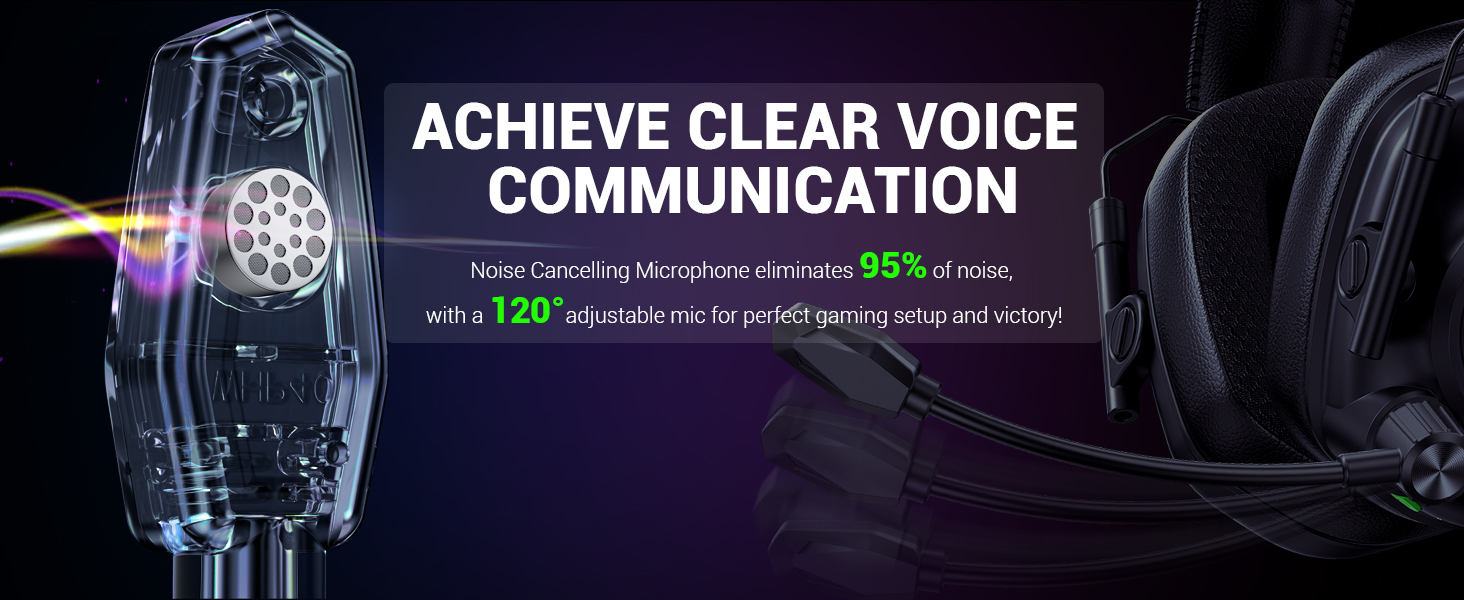 Gaming Headset with Noise Canceling Microphone