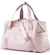 BAGSMART Gym Bag for Women, Carry on Weekender Overnight Bag, Travel Duffel Bags with Trolley Sle...