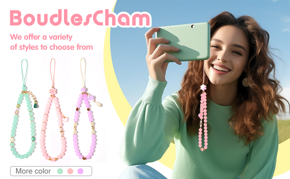 BoudlesCham Phone Charm - Handmade Beaded Phone Charm Strap