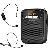 Portable Voice Amplifier Wireless &amp; Wired Headset Microphone Speaker Mini Lightweight Personal Cl...