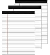 3 Pack Legal Pads 8.5 x 11 White Notepads Paper Tablets- Note Pads 8.5 x 11 Wide Ruled Pads of Pa...