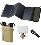 ELECOM NESTOUT 15000mAh Outdoor Power Bank + 4-Panel Solar Panel Charger + Flash-1 LED Flash Ligh...