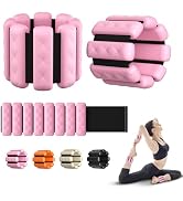 Pilates Wrist and Ankle Weights for Women - [2025 Newly Upgraded] Adjustable Weighted Bangles for...