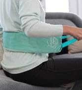 Seafoam heating pad around lower back