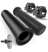 GreenBean 2PCS Olympic Adapter Sleeve 11.8" with Olympic Barbell Clamps 2", Converts 1" Standard ...