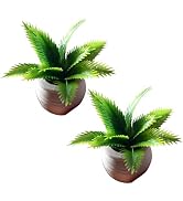 2Pcs Miniature Plant Accessory, Green Potted Plant, 1:12 Scale, Suitable for Home and car Decoration