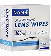 Noble Pre-moistened Lens Wipes Individually Wrapped - Lens and Screen Cleaning Wipes - Great for ...