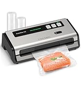 FRESKO Professional Vacuum Sealer V6 with Built-in Bag Roll Storage &amp; Cutter, 2 Rolls Bags Included