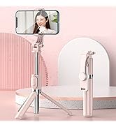 MQOUNY Portable Selfie Stick Phone Tripod with Wireless Remote Shutter Travel and 360 Rotation St...