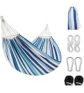 Garpans Double Hammock Up to 450lbs Portable Hammock with Carrying Bag Tree Straps for Hanging Pe...