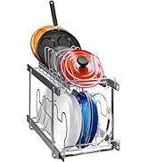 VEVOR Pan and Pot Rack, 2-Tier Expandable Pull Out Under Cabinet Organizer, 12"W, Carbon Steel, D...