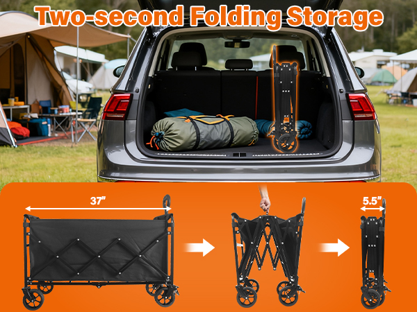 collapsible wagon,foldable wagon,outdoor wagon,family grocery wagon,easy storage&amp;amp;space saving wagon