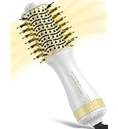 Travel Hair Dryer Brush, 2 Inch Oval Blow Dryer Brush for Short to Medium Hair, Dual Voltage 120-...