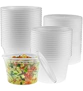 NYHI Clear Deli Containers with Lids | Stackable, BPA-Free Food Storage Container Set | Recyclabl...