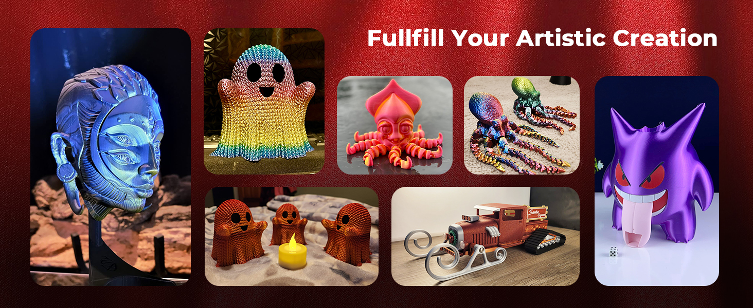 3d printer filament 3d printing silk 1.75 multicolor pla gradient pla color change color shift pla