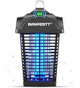 BANPESTT Bug Zapper Outdoor, Mosquito Zapper with Dusk-to-Dawn Light Sensor, Waterproof Fly Zappe...