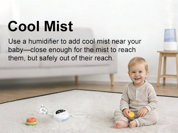 Using cool mist to support nasal comfort and gentle breathing