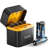 Mupoer Rechargeable AA Batteries Lithium with Charger,8 Pack 1.5V 3000mWh Double A Battery Rechar...