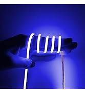 MALIIGAZA 3mm Blue COB LED Strip Light, Flexible Cuttable Dimmable Super Slim LED Tape, 16.4ft CR...
