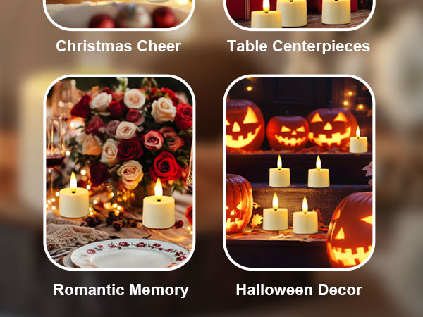 Rechargeable Flameless Tea Lights with Remote Timer