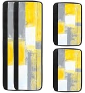 MCALK 4 Pc Yellow Kitchen Handle Covers Set, Yellow Refrigerator &amp; Grey Microwave Handle Covers, ...