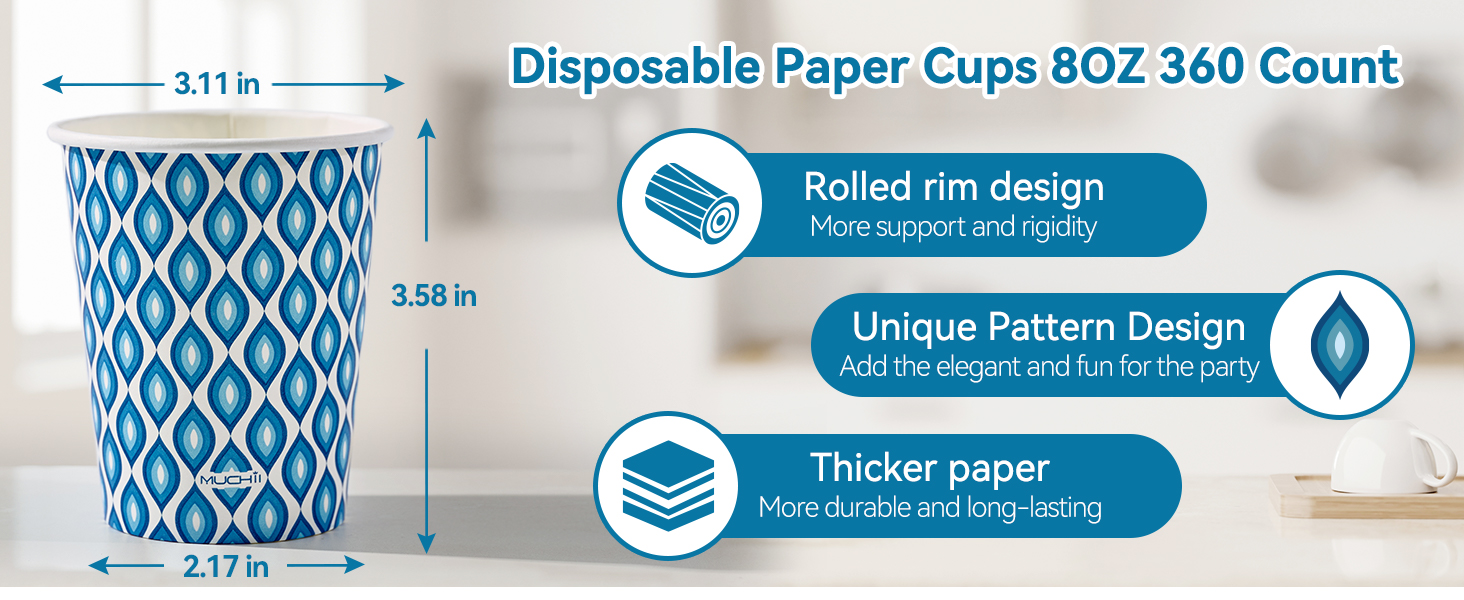 blue paper cups