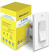 Minoston Smart Light Switch, Wi-Fi Smart Switch, 3 Way Smart Switch On/Off (2.4Ghz Only), Neutral...