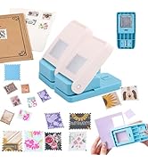 BAOFALI 2Pcs/Set Stamp Puncher 1x1inch &amp;1x0.8inch Rectangular Postage Stamp Punch |Stamp Hole Pun...