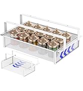 ENONCI Under Shelf Mesh Drawer, No Drilling Under Cabinet Organizer, Sliding Design, Metal Wire M...