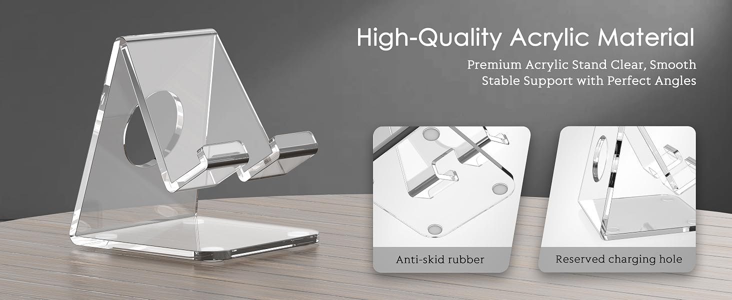 Premium Acrylic Stand Clear, Smooth Stable Support with Perfect Angles