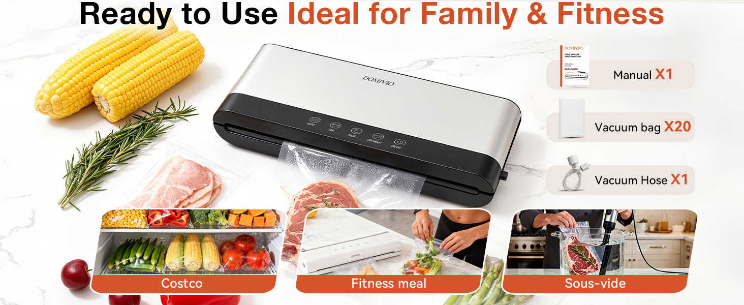 Complete Starter Kit with 20 Vacuum Sealer Bags