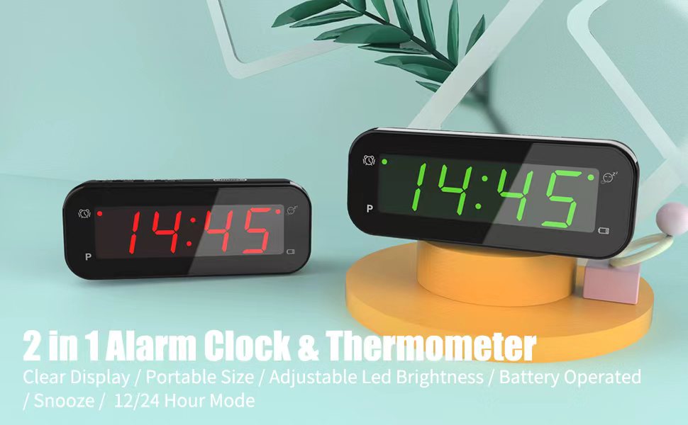 alarm clcok indoor thermometer