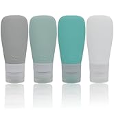 Silicone Travel Bottles, Vonpri Leak Proof Squeezable Refillable Travel Accessories Toiletries Co...